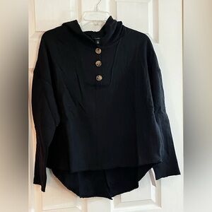 Lumiere/Women’s NWT Black-speckled Button-Up Hoodie Size S